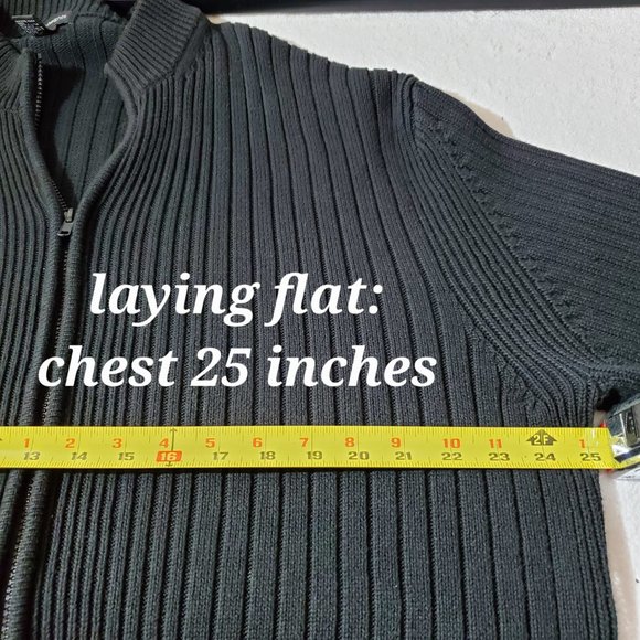 Pacific Heights Men's Black Zip Sweater, XXL - Picture 3 of 8